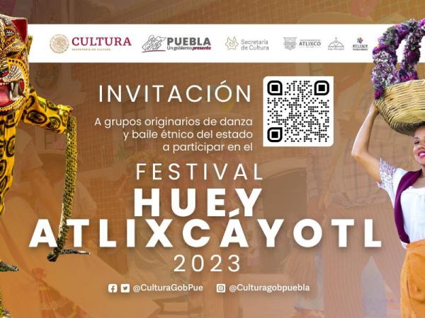 Invita Cultura a grupos dancísticos a participar en el Huey Atlixcáyotl 2023